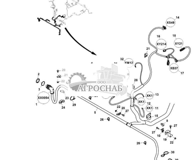 Жгут проводов двигателя, 9,0 L, Final Tier 4 (1 из 3) - ST870056 1190.jpg